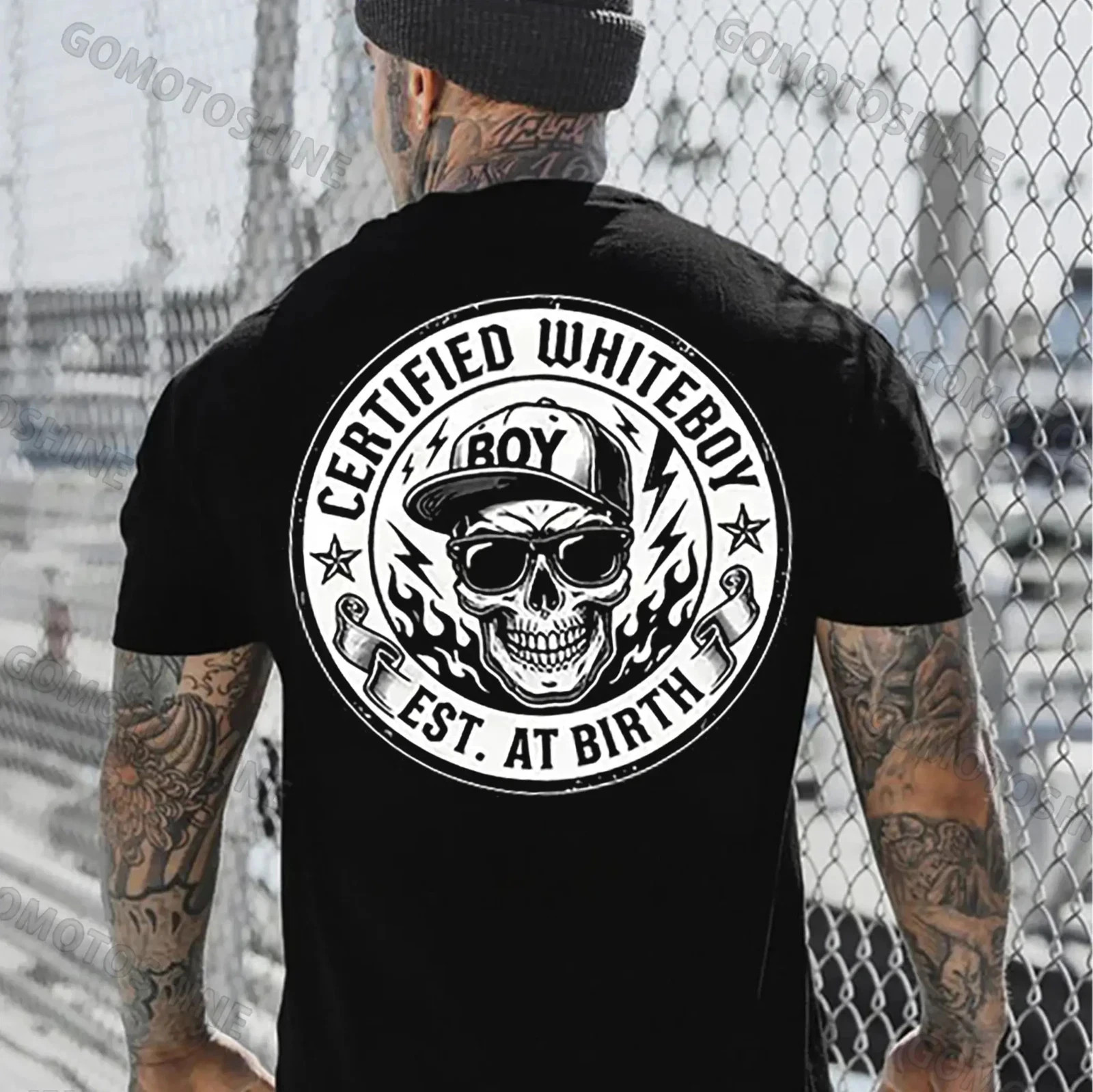 CERTIFIED Whiteboy Street Skull Mens Streetwear T-Shirt gallery