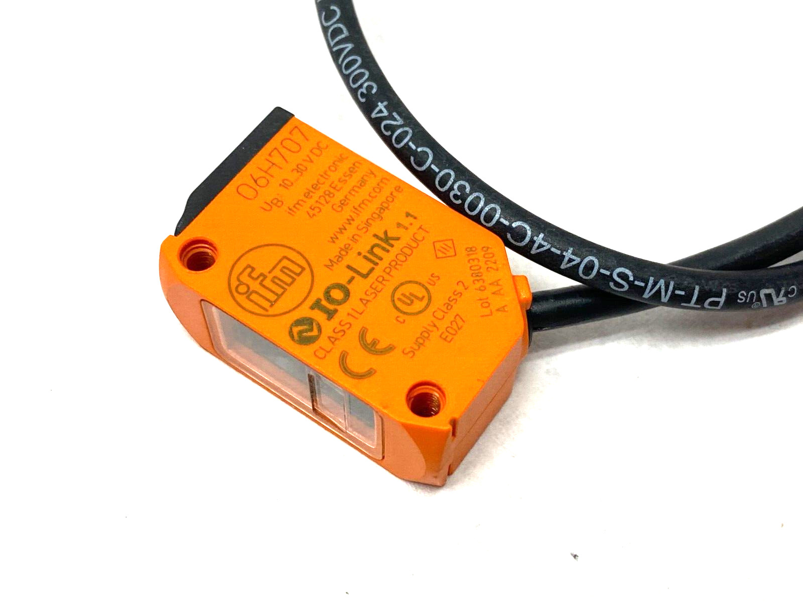 Ifm O6H707 Diffuse Sensor with Background Suppression O6HLFPKG/0,30m/US