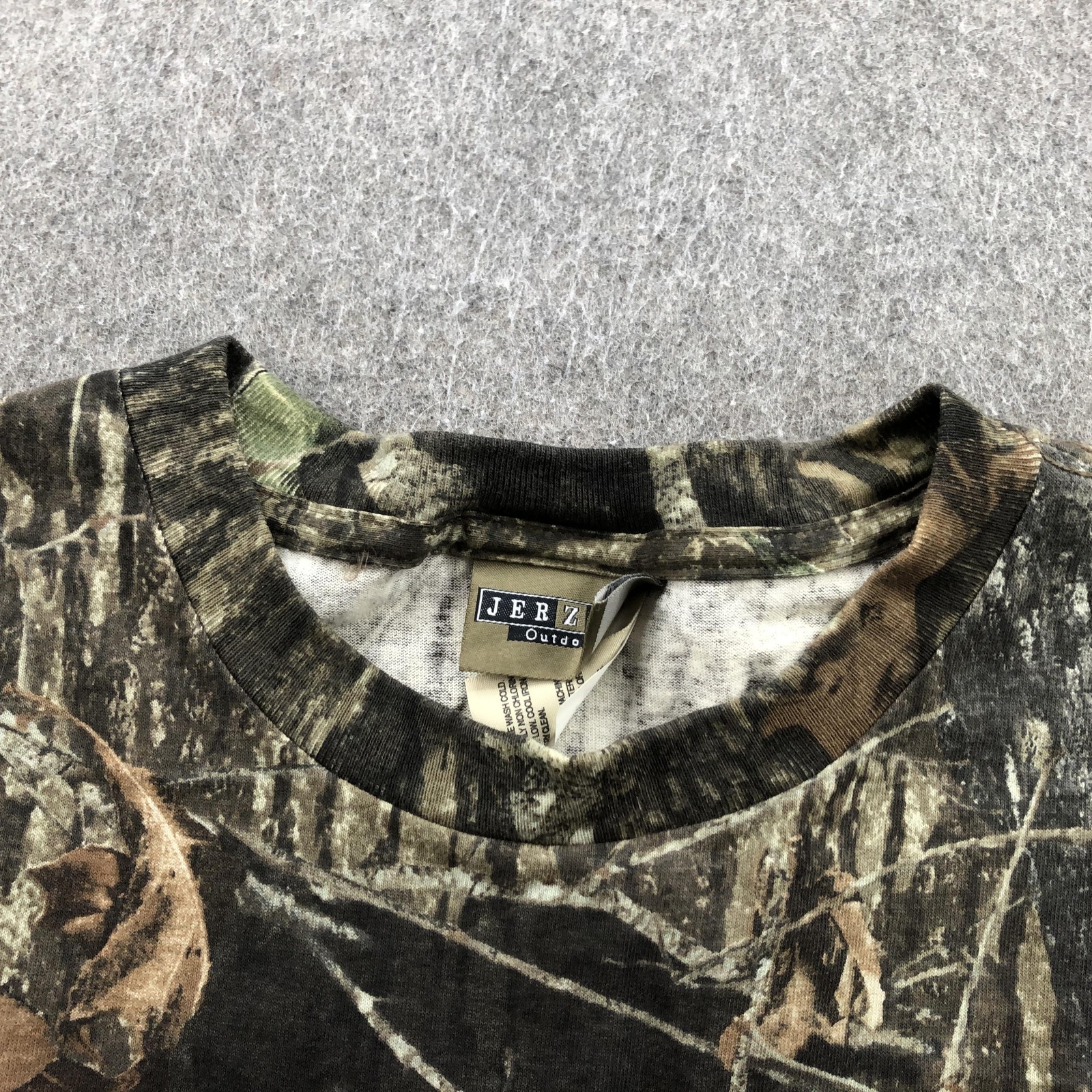 Jerzees Outdoors Shirt Mens Large Brown Camo Outdoor Hunting Tee Short Sleeve gallery