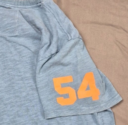 Superdry Premium Goods Mens XL T-Shirt Blue Orange Vintage Logo 19.5” P2P Small gallery