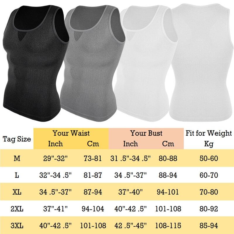 Men Gynecomastia Compress Tank Top Mens Slimming Body Shaper Vest Abs Undershirt gallery