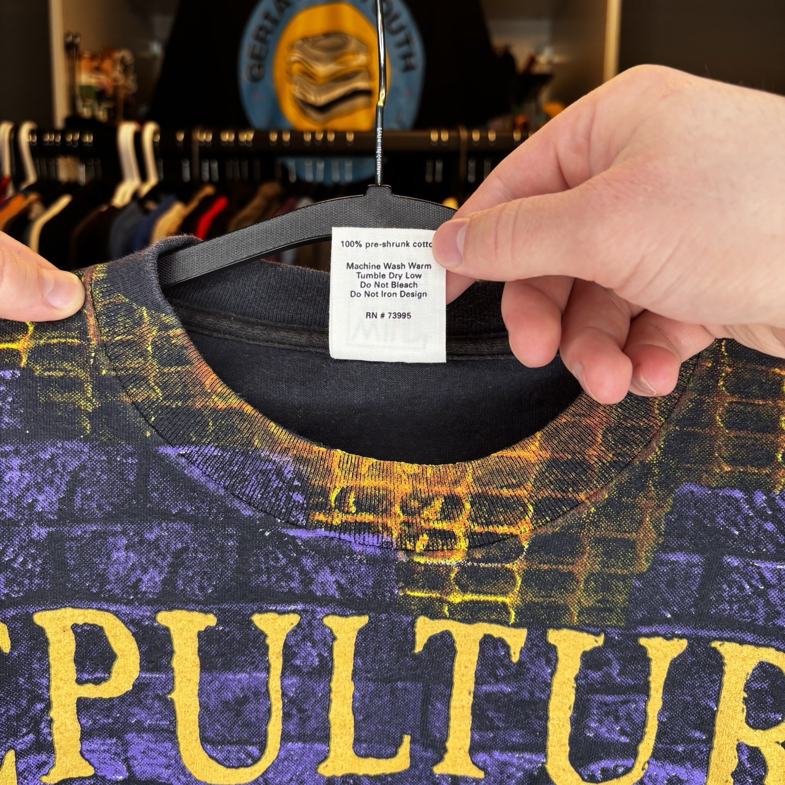 Vintage Sepultura AOP Shirt XL Wild Oats USA Single Stitch Rare 90s Metal Tee gallery