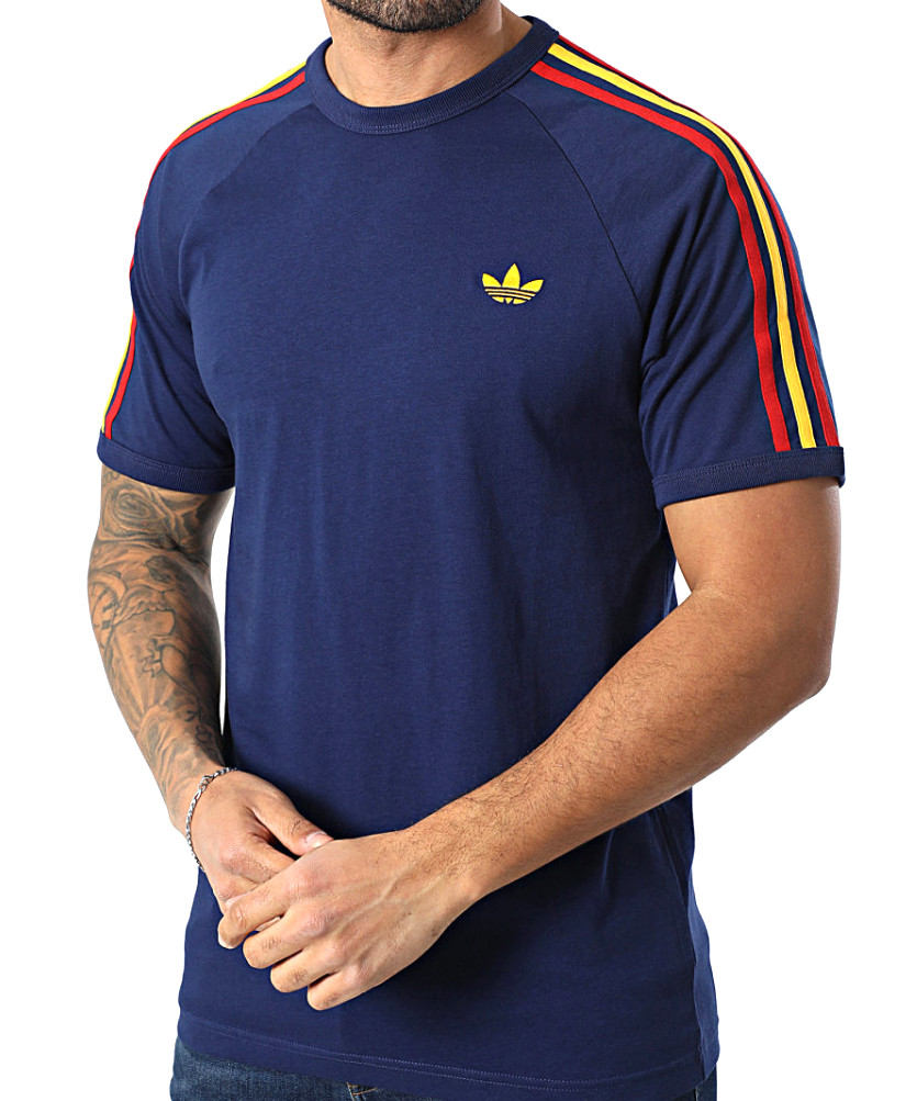 NEW MEN’S ADIDAS ORIGINALS 3-STRIPES CALIFORNIA TEE SHIRT ~SIZE XL  #KC86