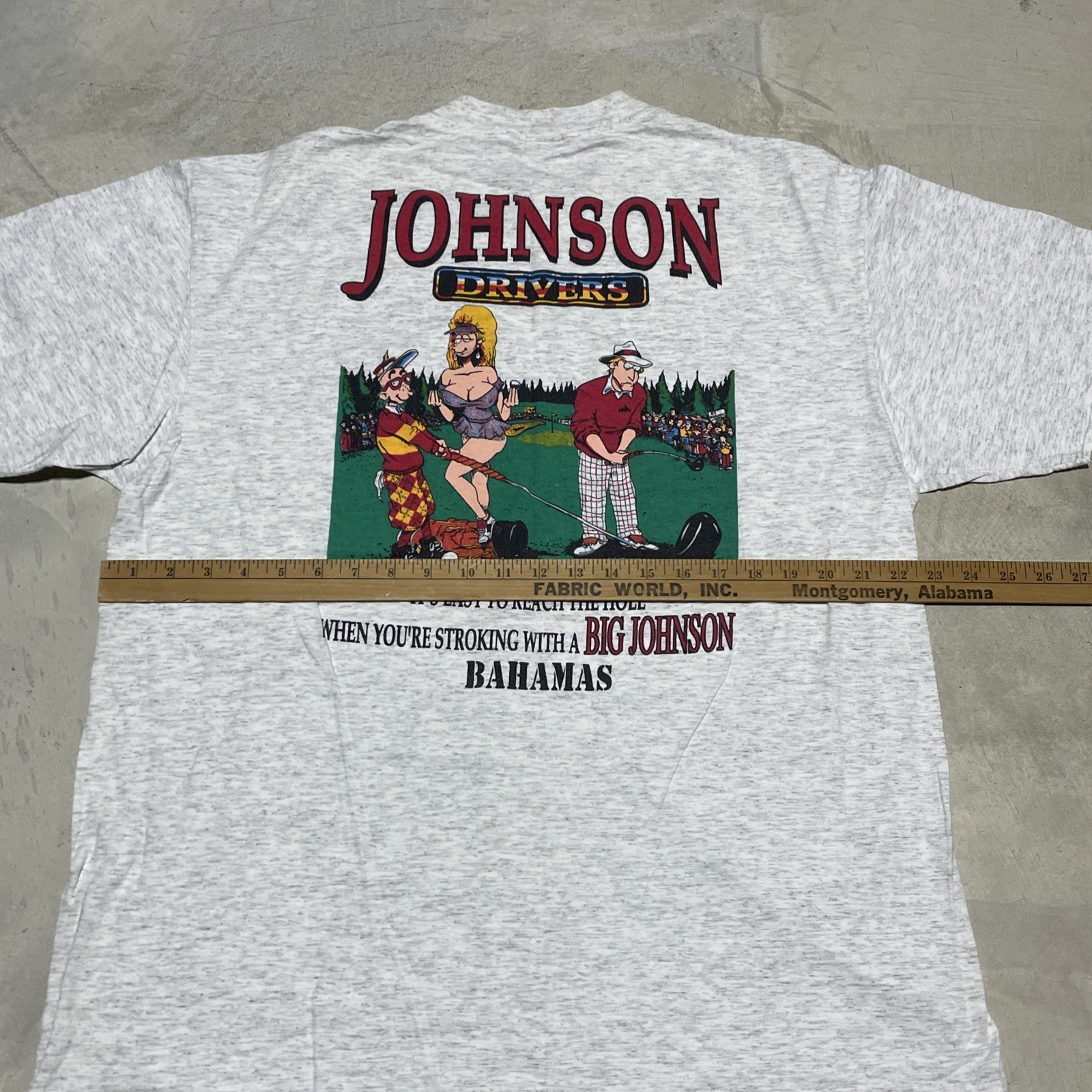 Vintage Big Johnson Drivers Golf Tee Single Stitch 90s T Shirt SZ XL Bahamas gallery