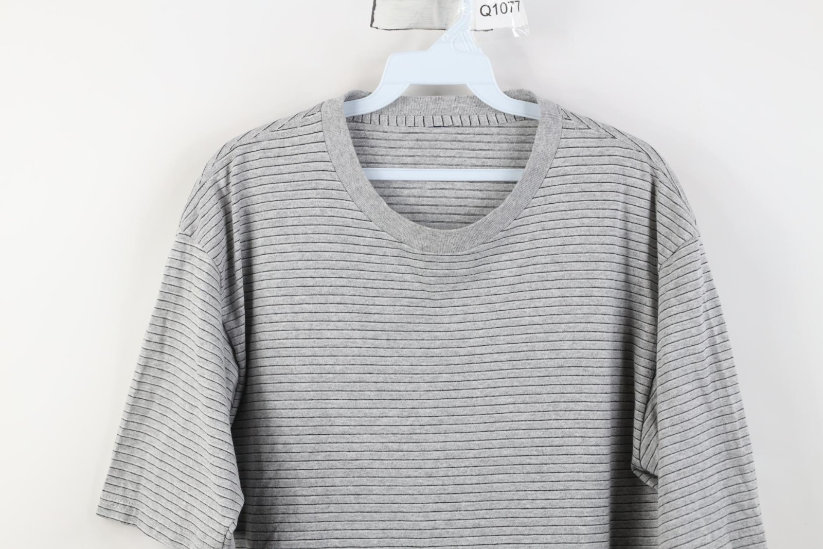 Vintage 90s Streetwear Mens Size Medium Blank Striped Short Sleeve T-Shirt Gray gallery