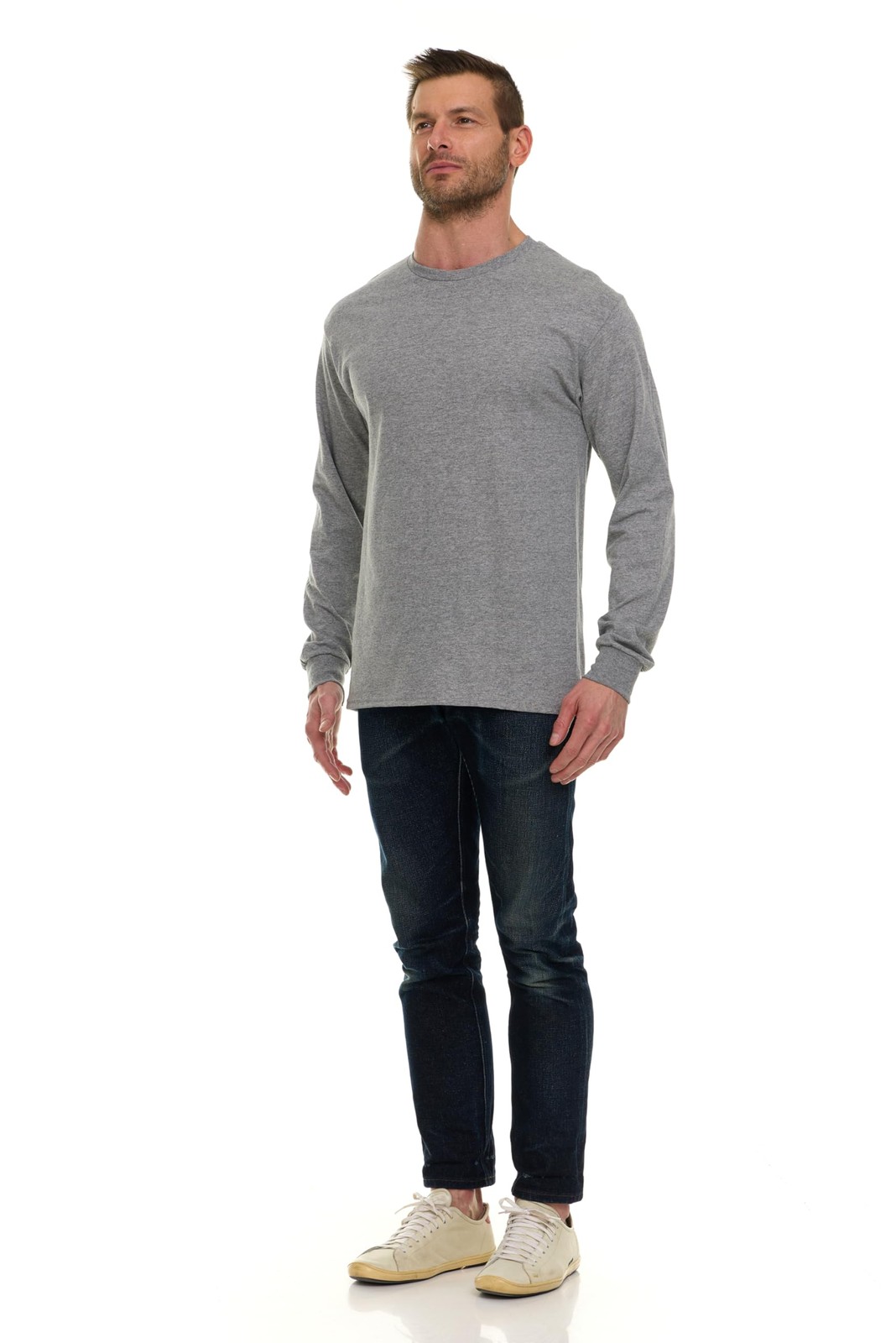 BILLIONHATS Mens Long Sleeve Colorful T-Shirts , Crew Neck Bulk Tees for Men gallery