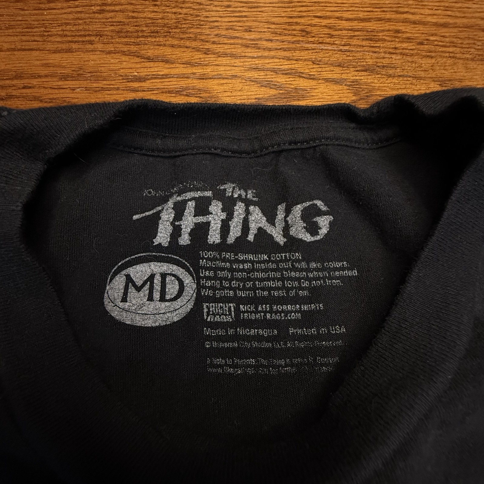 THE THING Fright Rags Horror Tshirt MEDIUM SOLD OUT John Carpenter gallery