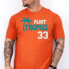 FLINT TROPICS | Jackie Moon themed Soft Ring Spun Pre-Shrunk Cotton T-Shirt
