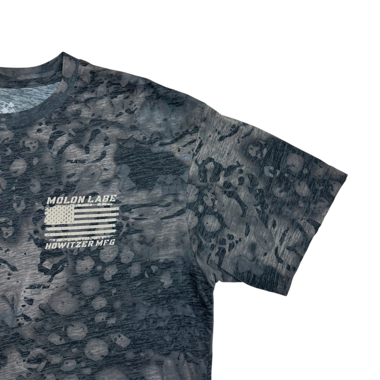 Howitzer Brand Men's T-Shirt MOLON LABE SLITHER Military Grunt Size L Gray gallery