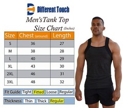 Different Touch Men’s 3 Pack Dry Fit Square Cut G-unit Style Tank Top A-shirts