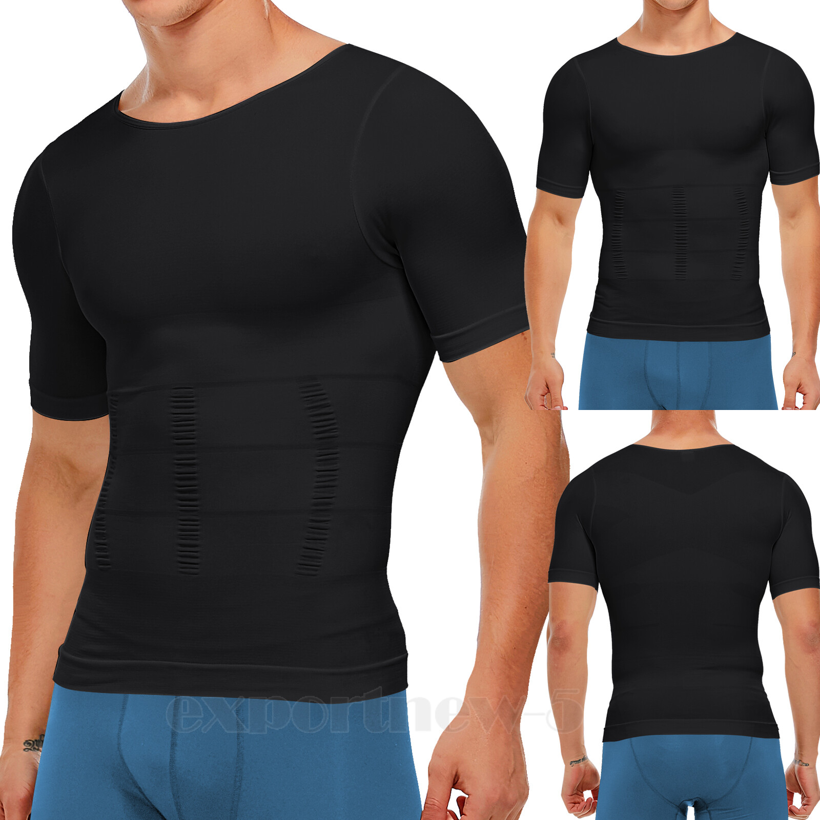 Fajas Para Hombres Faja Reductora De Hombre Men Tee Shaper Tummy Control T shirt gallery