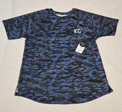 Kenneth Cole Men’s Active Tech Shirt S/S Stretch Breathable Soft Navy Camo