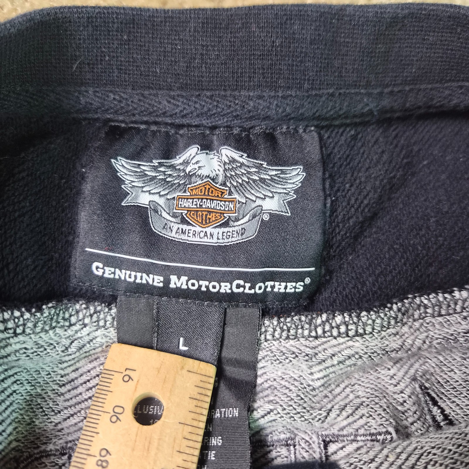 Harley Davidson Mens Sz L Thermal Henley Shirt Gray Long Sleeve Embroidered F942 gallery
