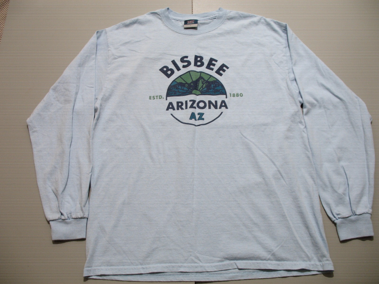 MV Sport Bisbee Arizona T-Shirt Men's Large Long Sleeve Light Blue gallery