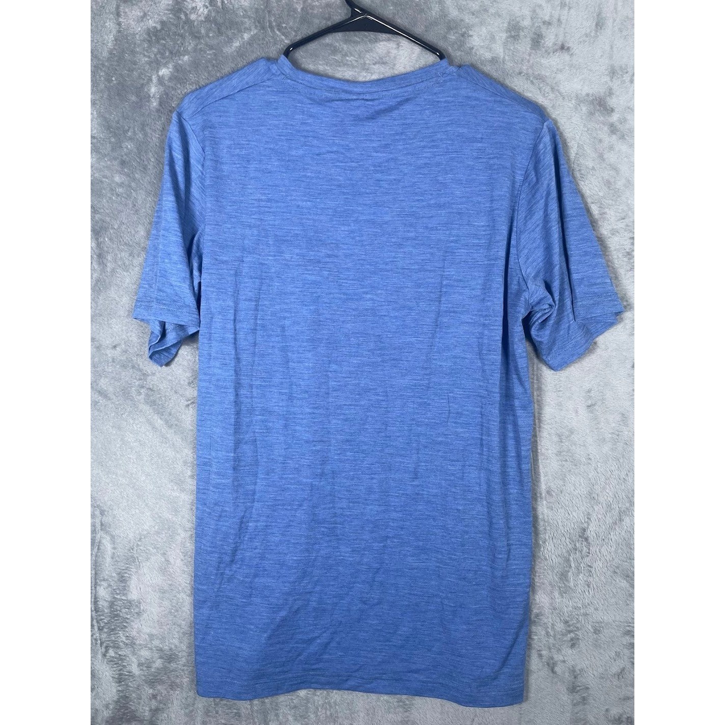 NWT Woolx Merino Wool Blend Blue Heather T-Shirt Mens Medium gallery