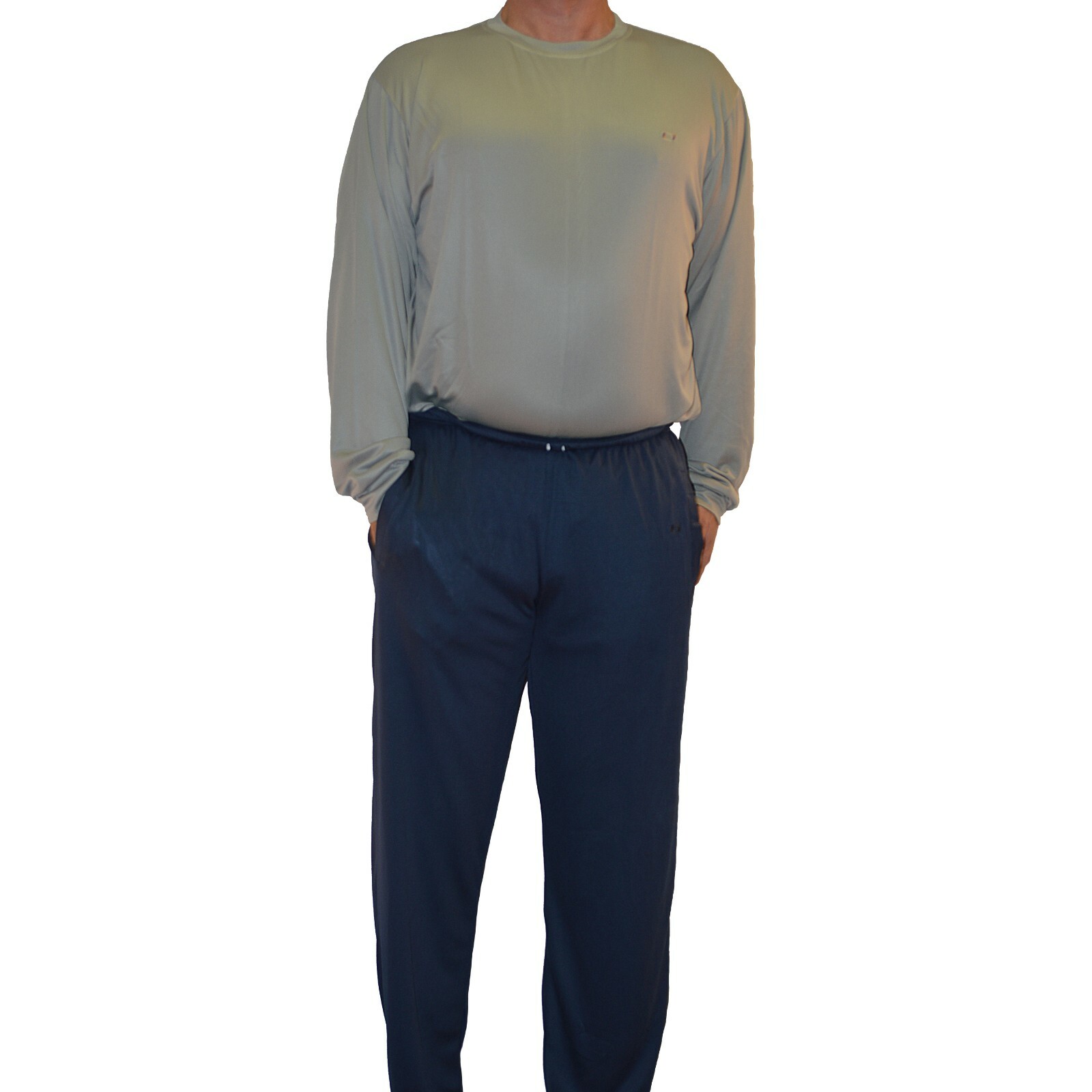 Big and Tall Dri-Wize Birdseye Mesh Activewear Crewneck Long Sleeve Shirt gallery