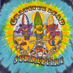 Grateful Dead Band Liquid Blue Long Sleeve Graphic Shirt Mens Size L Tie Dye