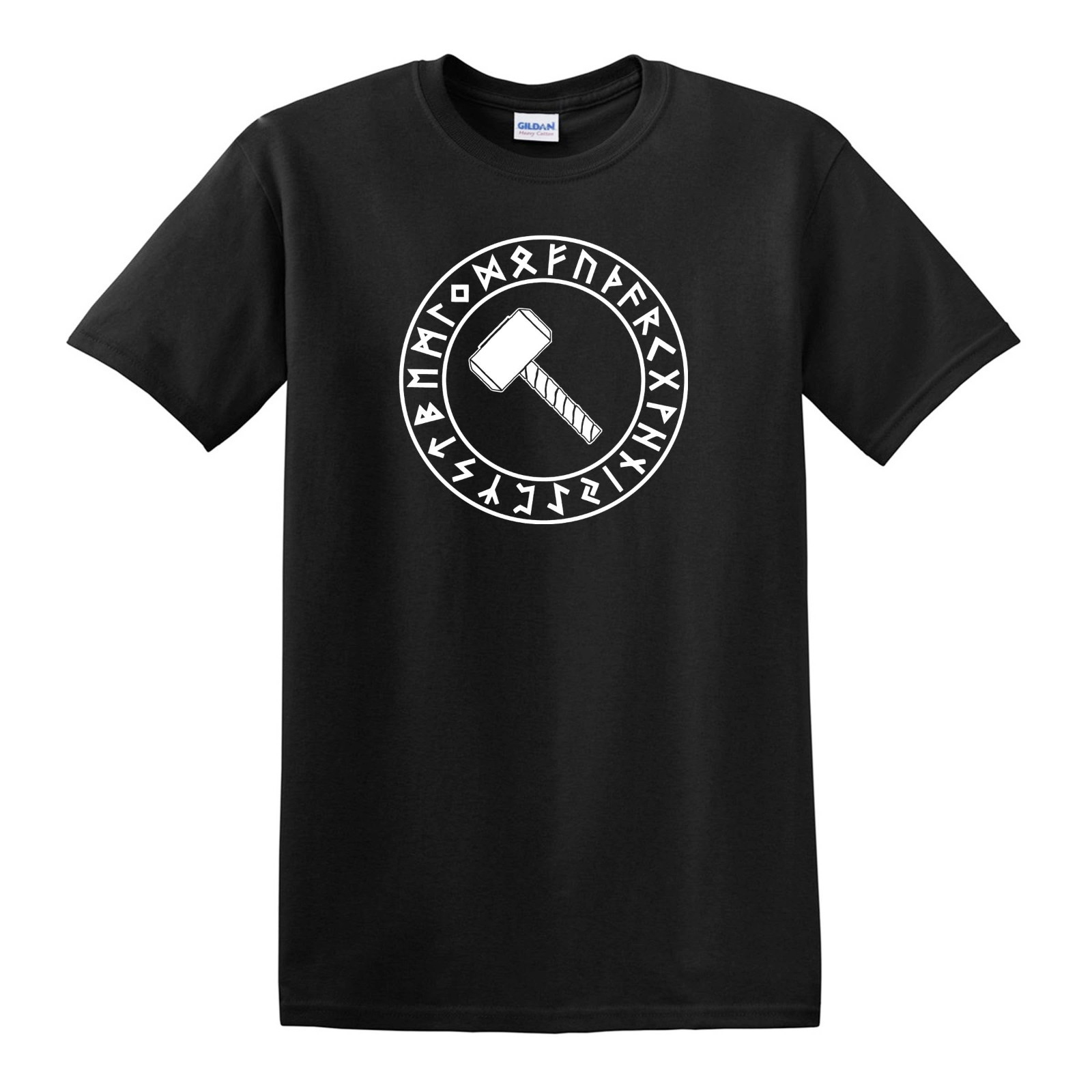 THOR’S HAMMER Rune T-SHIRT – S to 6XL – Norse Odin Viking Ragnarok Thor Valhalla