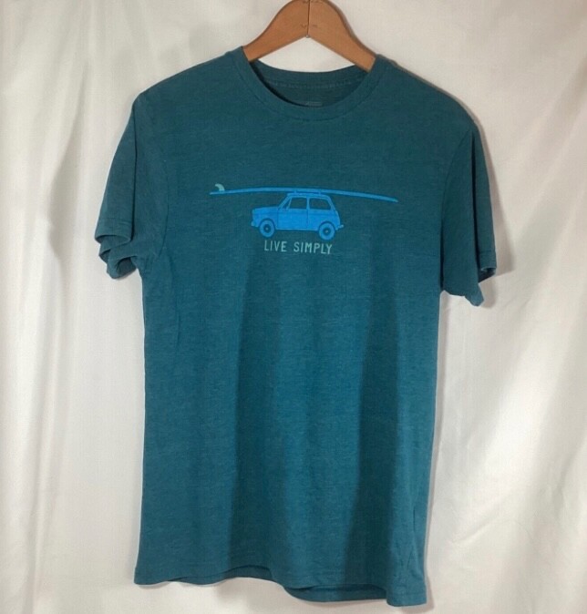Patagonia Live Simply Car and Surf Board T Shirt Graphic T Shirt Size Small gallery