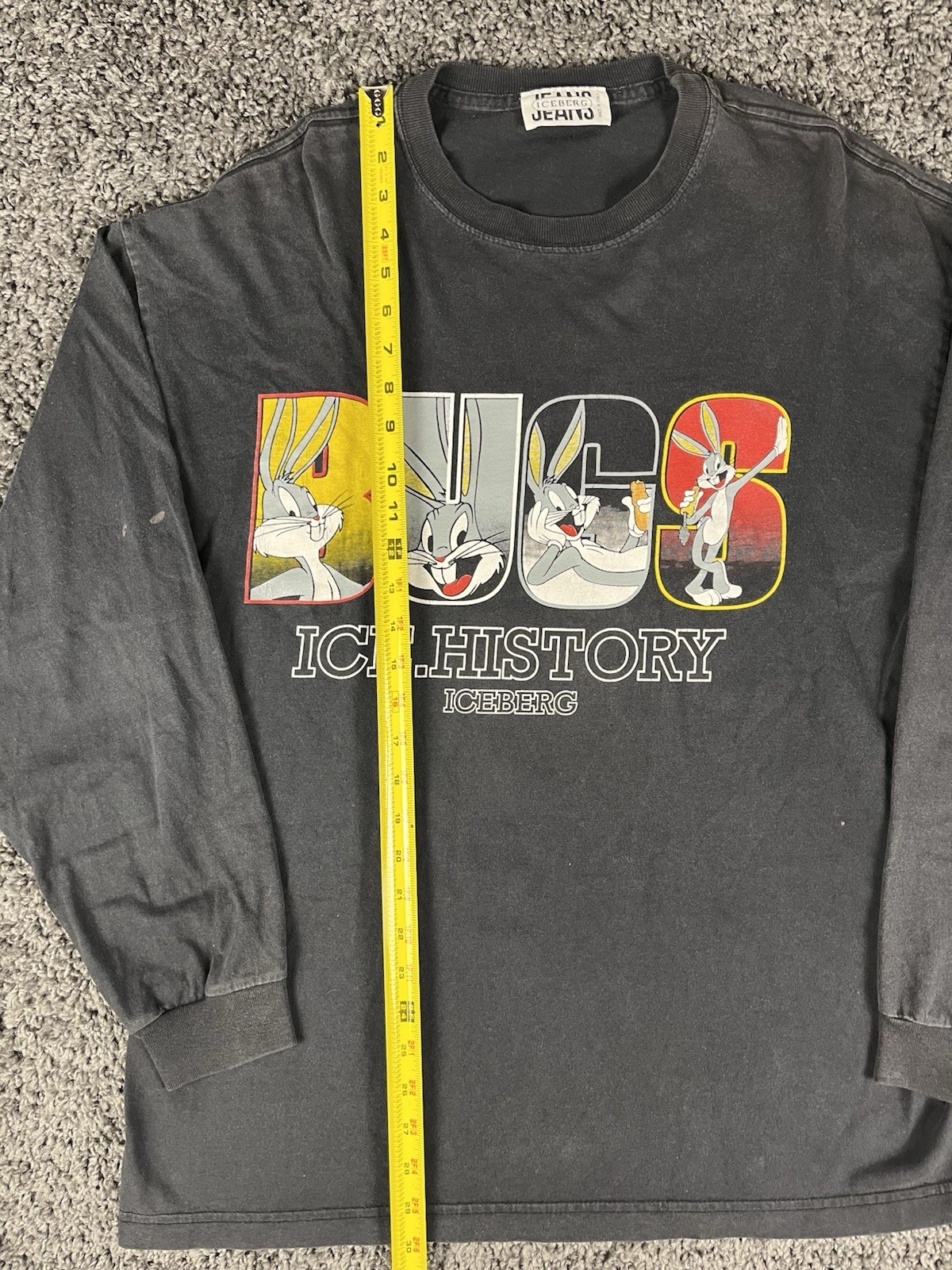 Vintage 90’s Bugs Bunny Looney Toones Iceberg Jeans Long Sleeve LG Double Sided gallery