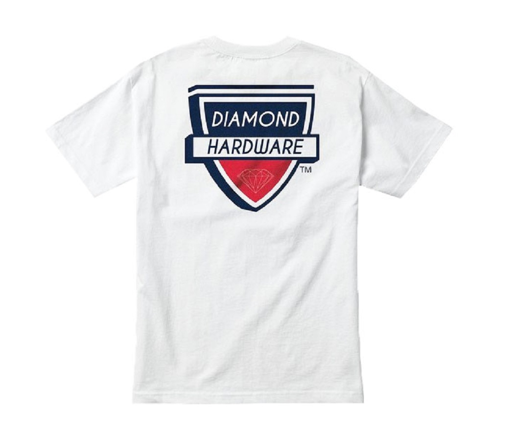 Diamond Supply Co. HARDWARE TEE White Navy Red Screenprint S/S Men's T-Shirt gallery