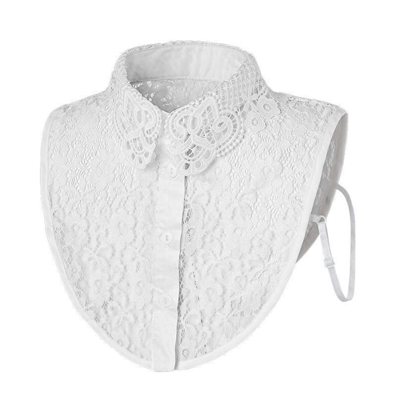 BEoneBEwin Fake Collar Detachable Dickey Collar, White Lace Collars Half Shir... gallery