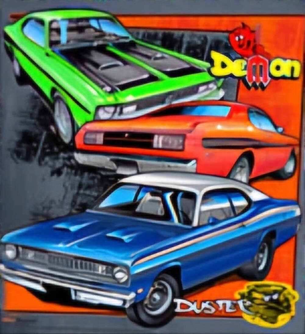 Demon/Duster Mens T Shirt Plymouth/Dodge/Mopar Johny Rockstar Brand gallery