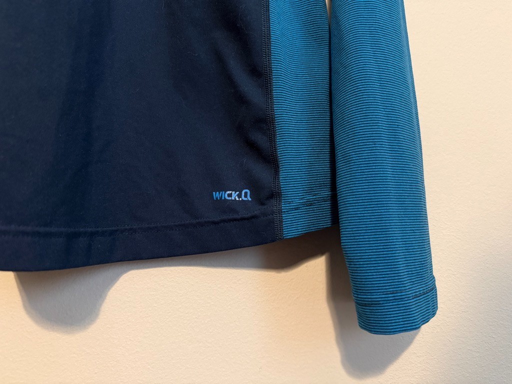 ☀️ Mountain Hardware 1/4 Zip Pullover Shirt Mens Large Wick.Q Blue Lightweight gallery