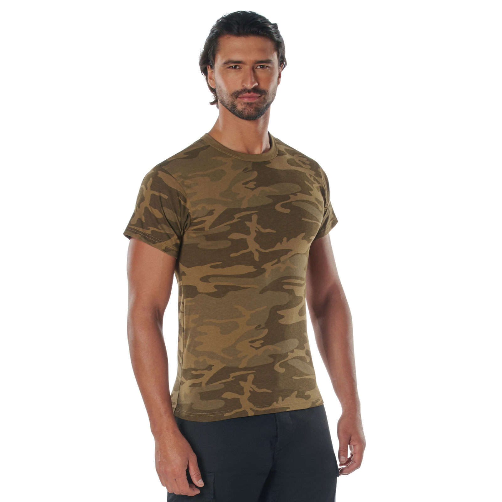 Men's Coyote Camo T-Shirt Poly Cotton Standard Fit Tee gallery