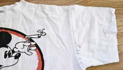 Vintage 90s Mickey Mouse Smoking Marijuana Weed T-Shirt Parody M Crop Top SS