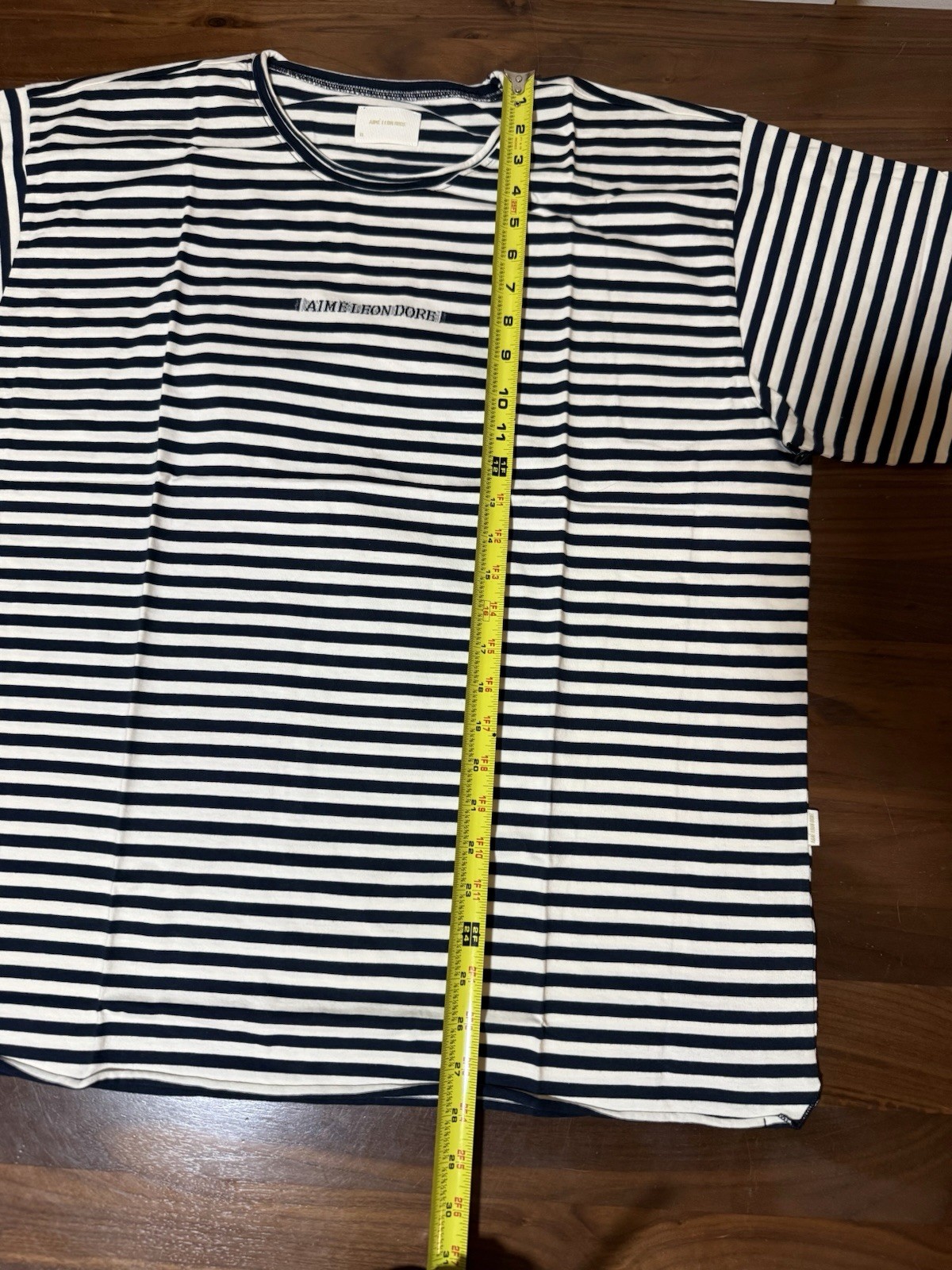 Aime Leon Dore ALD Striped Tee Beach T-Shirt SS25 Queens Navy Blaze Mens Size XL gallery