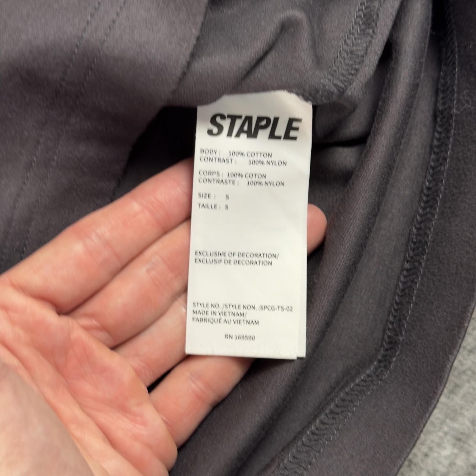 Staple Pigeon Shirt Mens Small Gray Zip Pocket Logo Streetwear Cotton SPG-TS-02 gallery