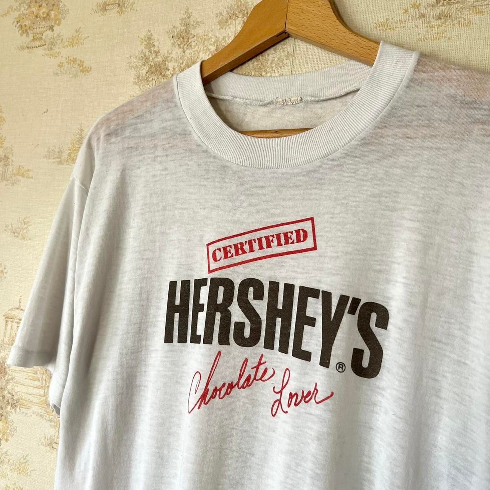 Vintage 1980s Hershey's T-Shirt | Chocolate Lover Threadbare Promo | L gallery