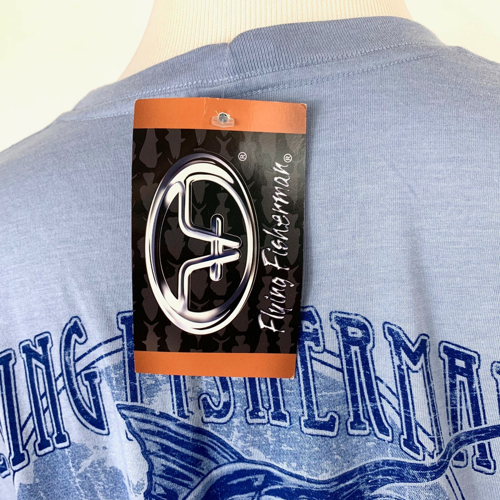 Canvas Flying Fisherman NWT Marlin Graphic Tee Men 2XL Blue Short Sleeve gallery
