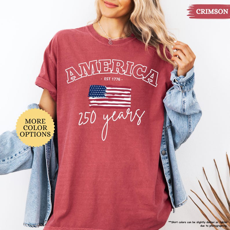 Comfort Colors America 250 Years Shirt 4th Of July American Flag Patriotic Gift gallery