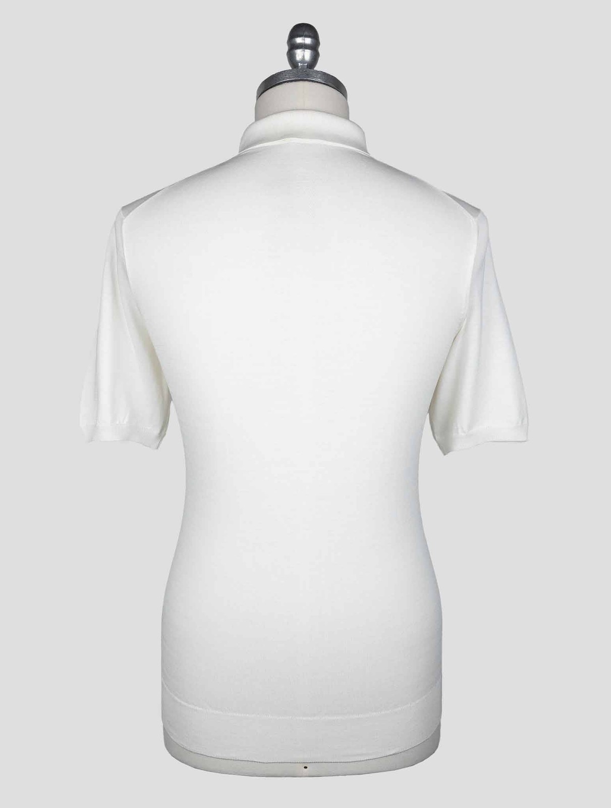 NEW CESARE ATTOLINI WHITE COTTON POLO US 46 - EU 56 AMZ5 gallery