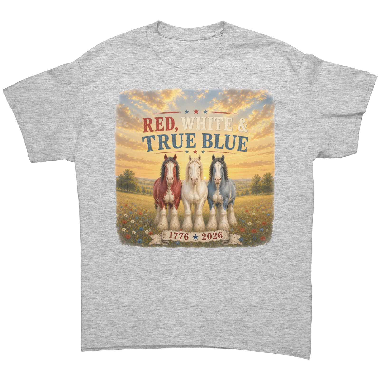 Patriotic Red White & True Blue Tshirt Funny Horse Shirt Sarcastic USA Tee gallery