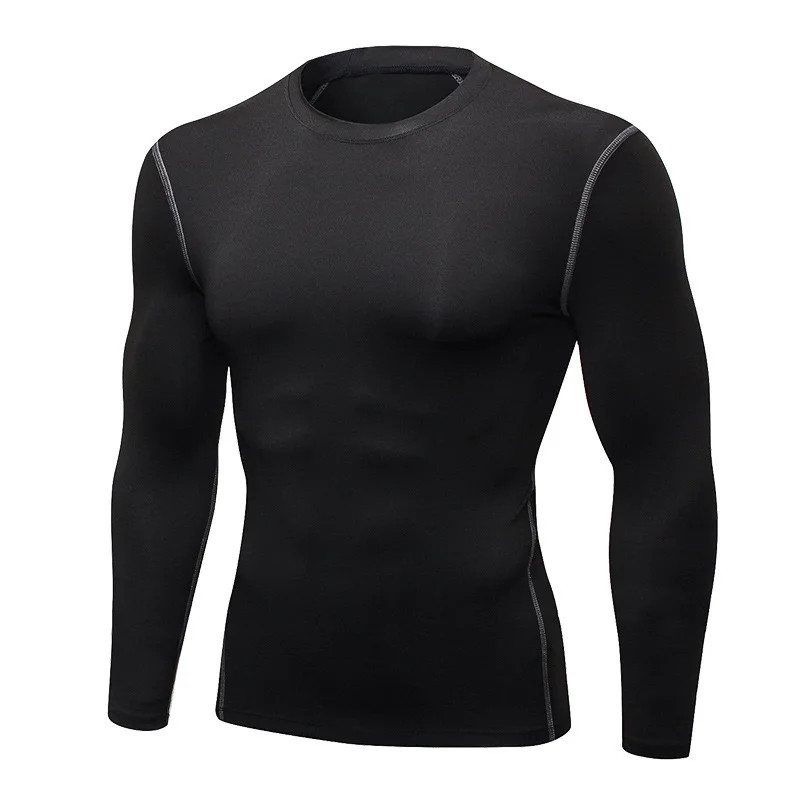 1Pcs Men'S Long-Sleeved Thermal Underwear Male Thin Tight Fitting Fast Dry Elast gallery