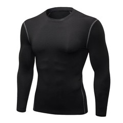 1Pcs Men’S Long-Sleeved Thermal Underwear Male Thin Tight Fitting Fast Dry Elast