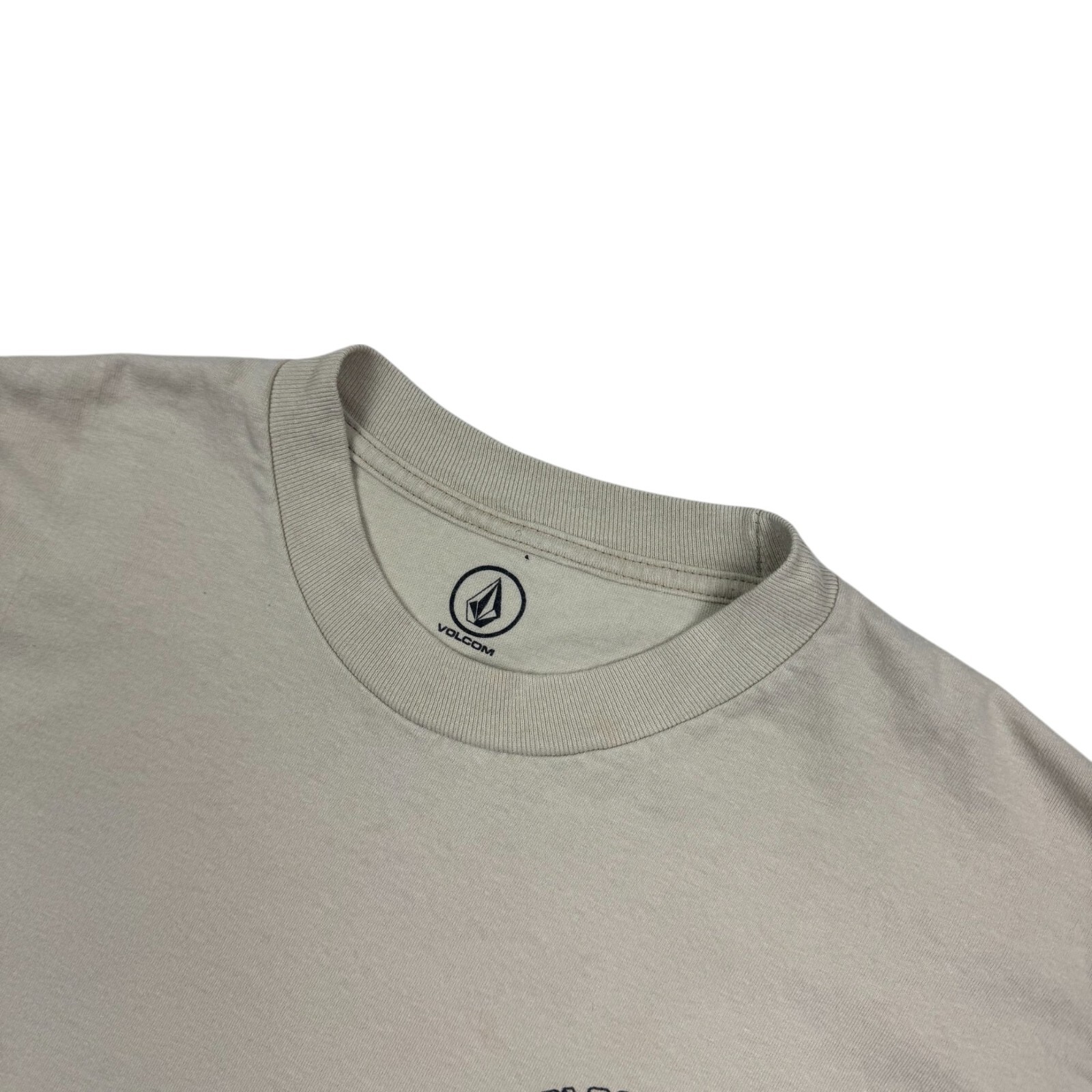 Volcom Stone Men's Graphic T-Shirt "True To This" Y2K Beige Size M Cotton gallery