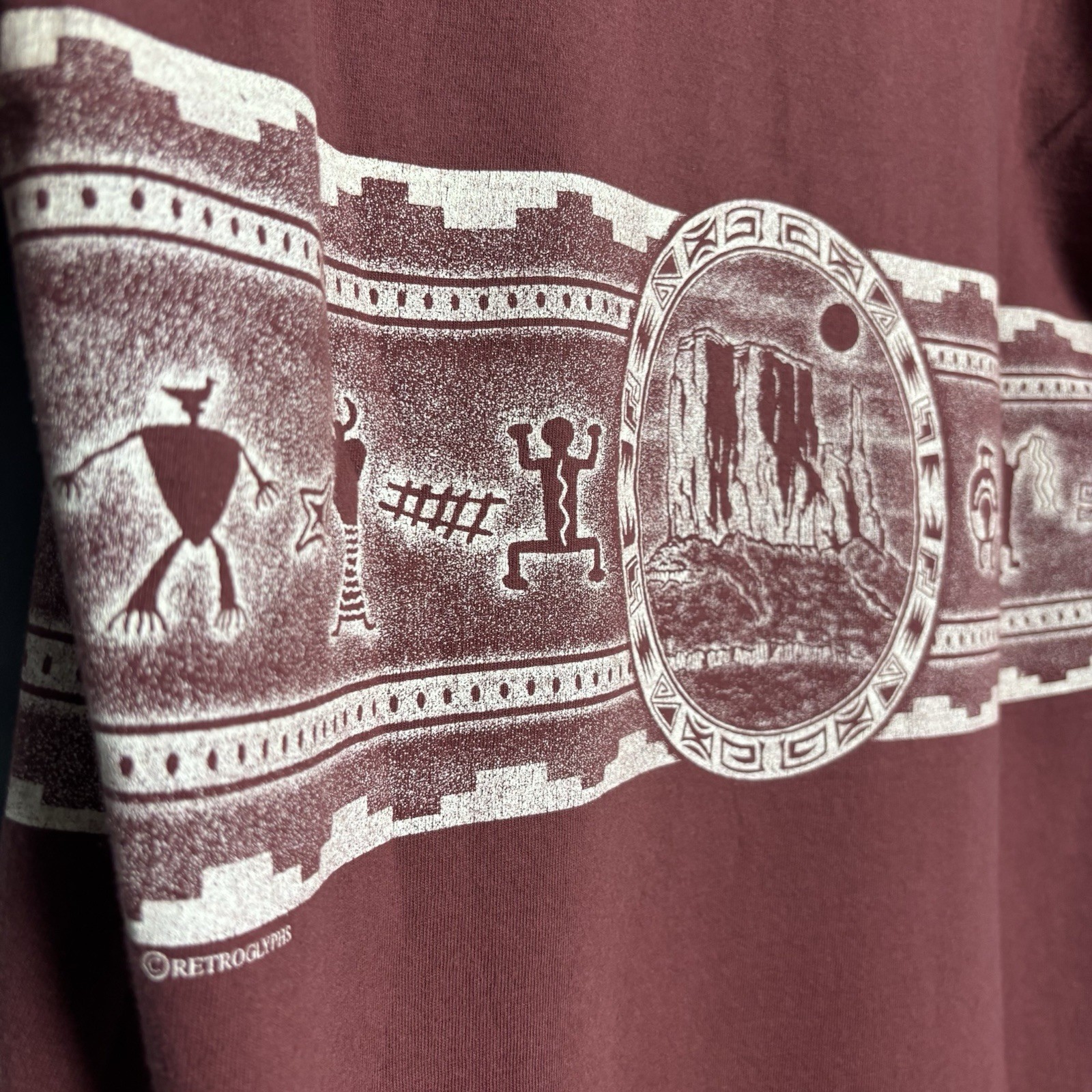 Vintage 90’s Sedona Retroglyphics Shirt Medium Red Desert Arizona AZ Southwest gallery