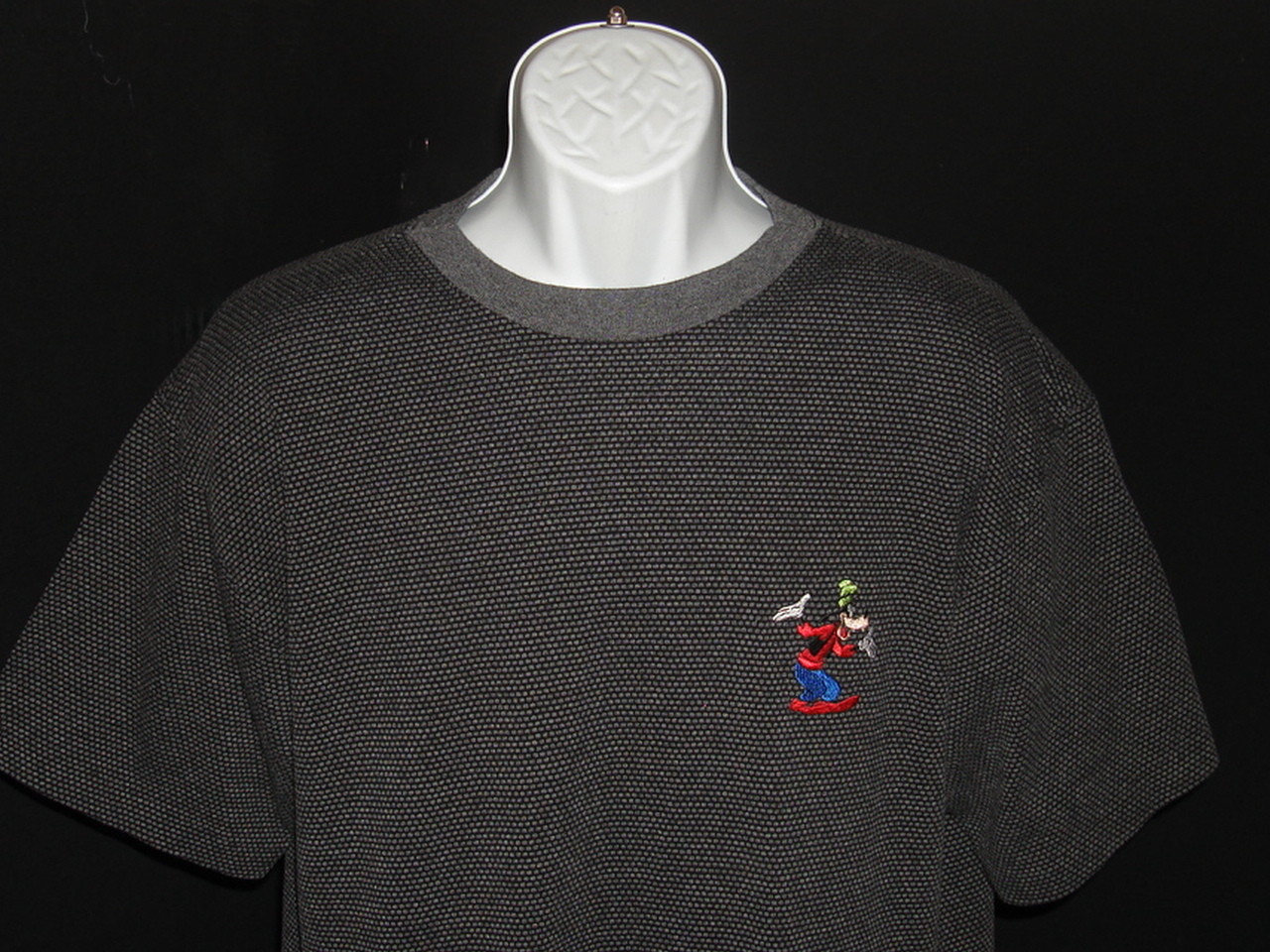 Goofy Embroidered Mickey Unlimited Gray Thermal Cotton/Poly S/S T-Shirt Sz. L gallery