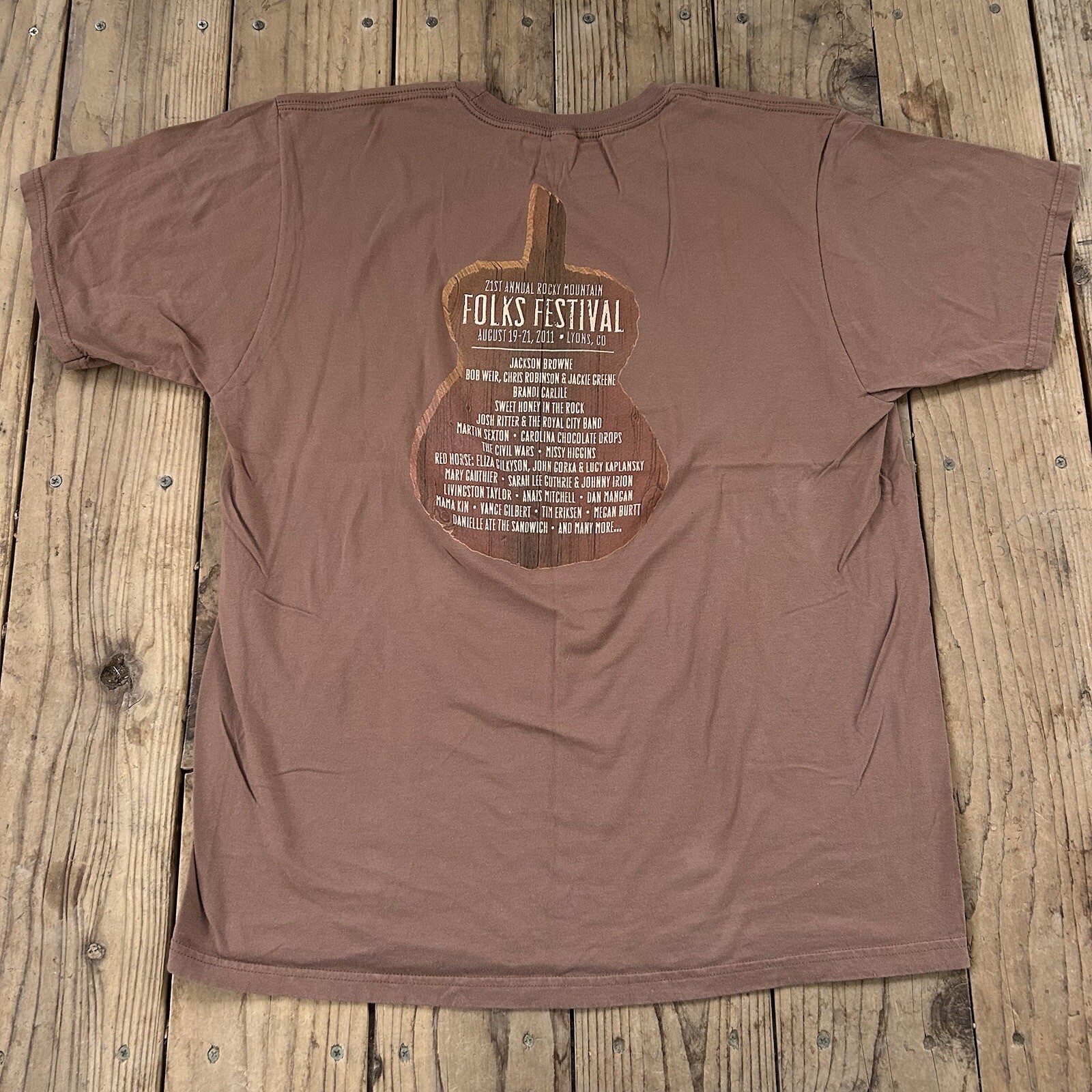 2011 21st Annual Rocky Mountain Folk Festival T Shirt Size XL Organic Cotton gallery