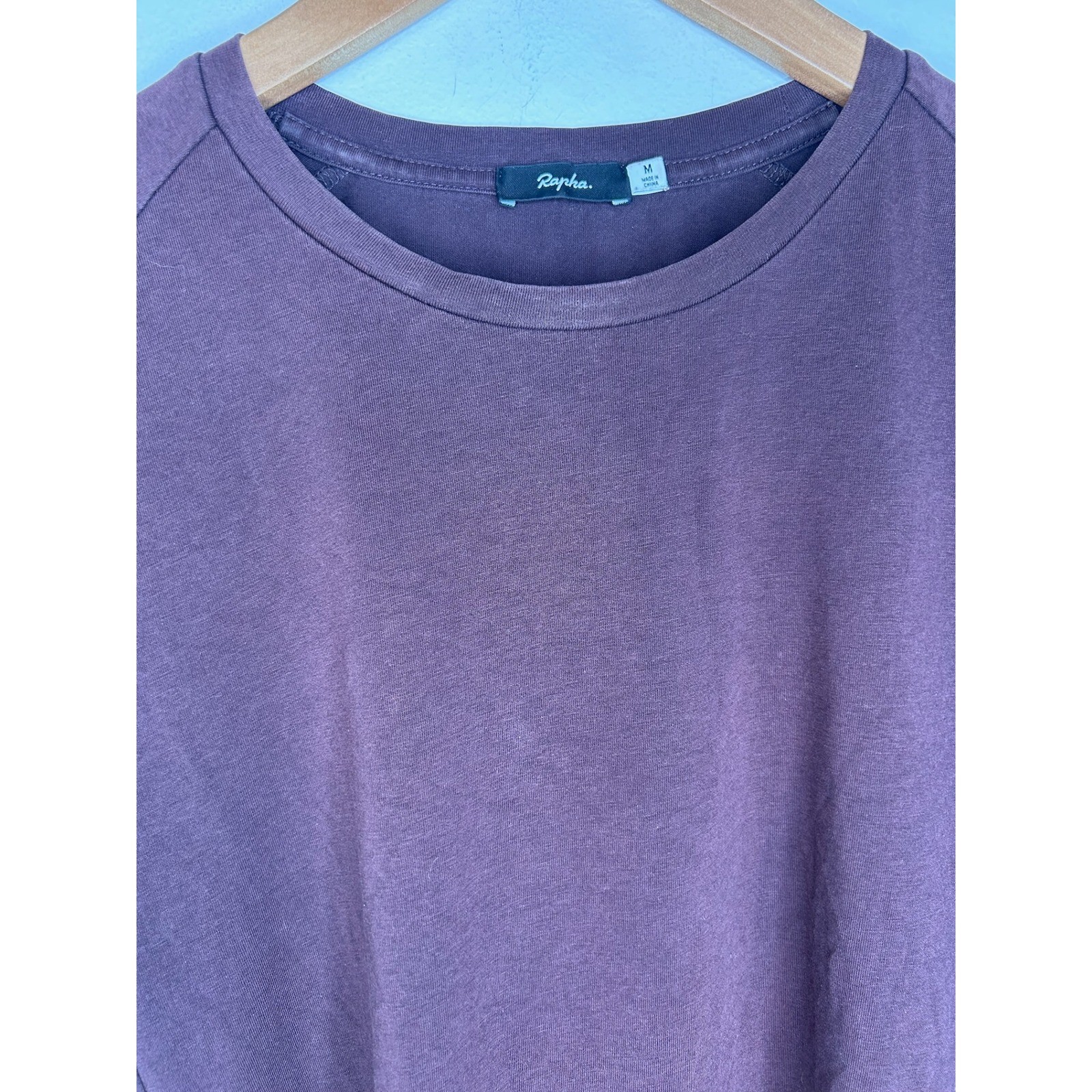 Rapha Mens Quick Drying Cotton Blend T-Shirt Burgundy Size M Cycyling Athletic gallery