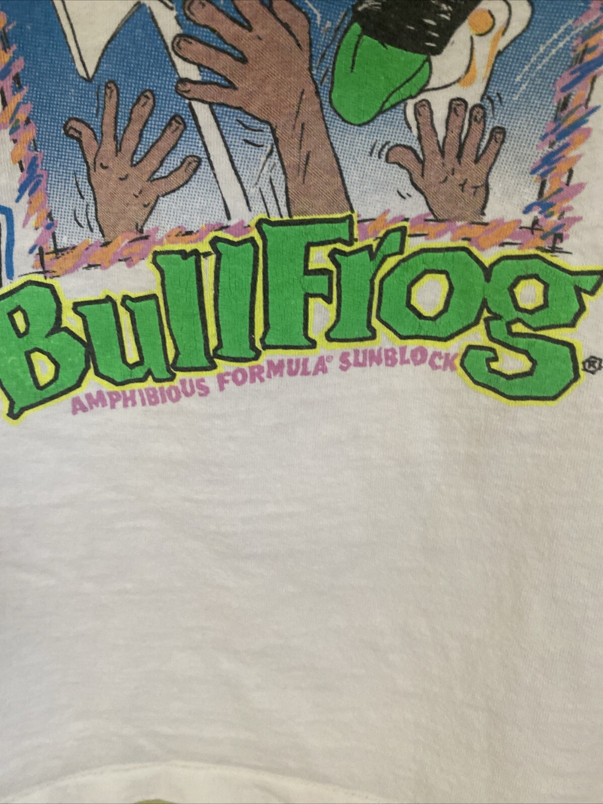 Vintage Single Stitch Bullfrog Basketball Graphic Tank Top Shirt Size Measured gallery