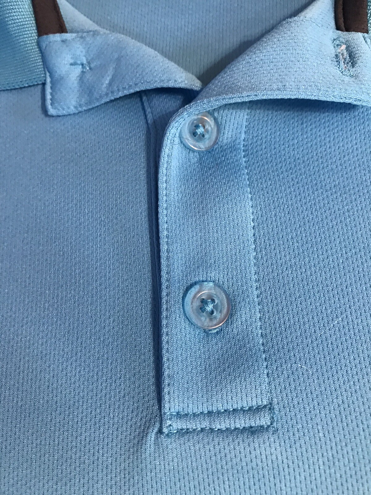 BCG Men's POLO GOLF Shirt LIGHT AQUA OR TEAL BLUE TRU-WICK Dry Wicking size XL gallery