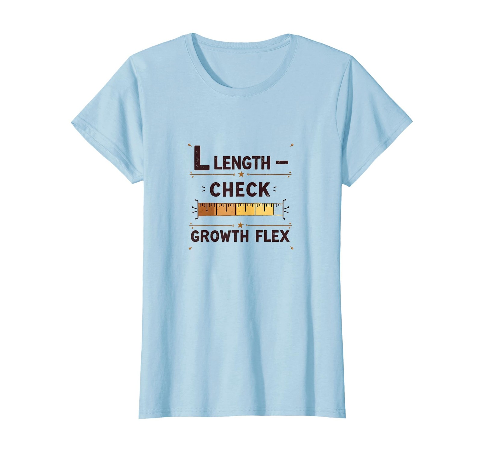 Length Check Growth Flex Hair Progress Design T-Shirt, Women, Baby Blue, Small gallery