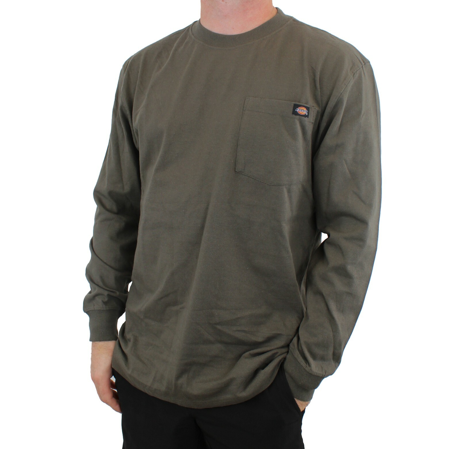 Dickies' Men's T-Shirt Crew Neck Long Sleeve Heavyweight Jersey with Pocket gallery