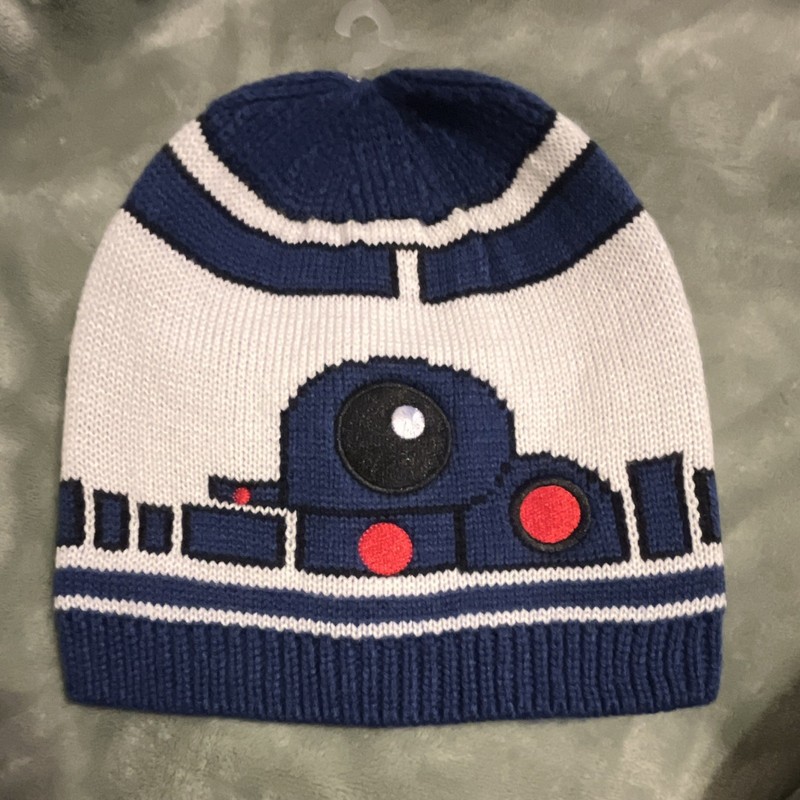 GAP Star Wars R2-D2 Graphic Beanie Hat One Size Blue/White Stretch