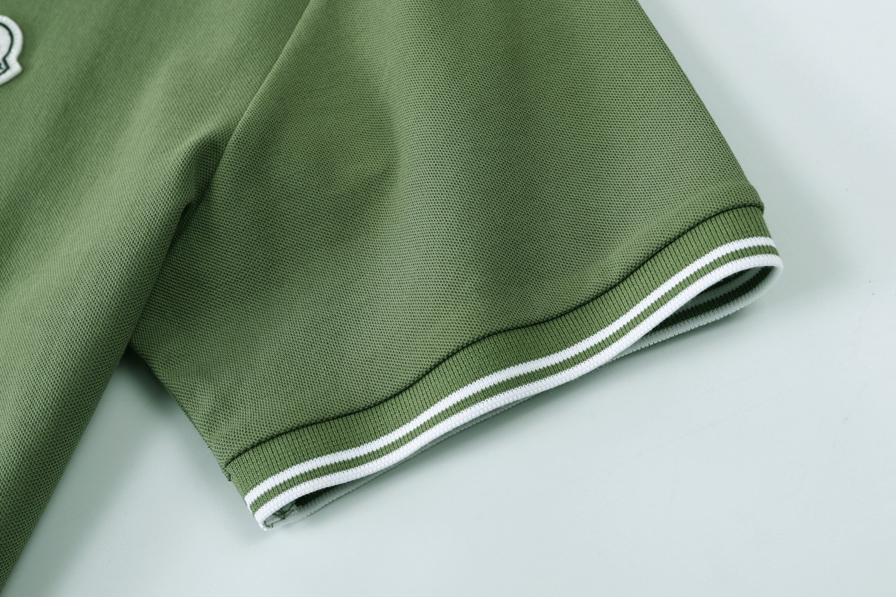 Moncler Green Men's Two-Tone Polo Shirt L gallery